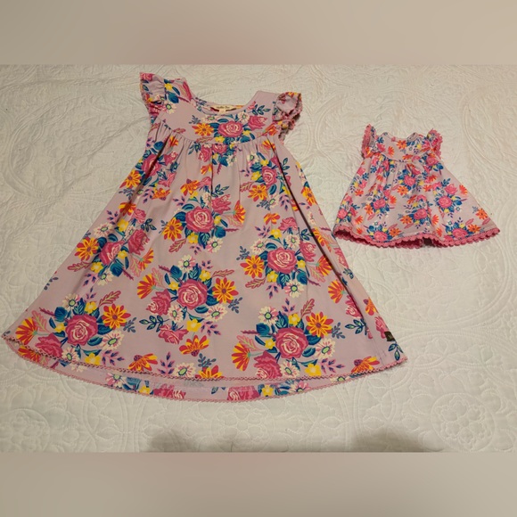 Matilda Jane Bright Floral Dress with Matching Doll Dress